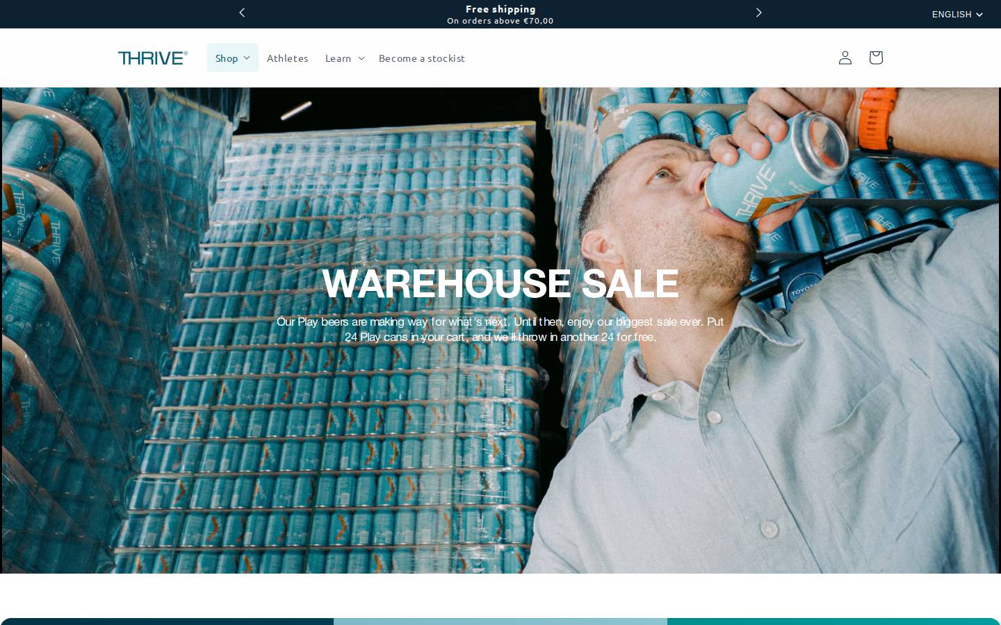 thrivebeer.com homepage screenshot