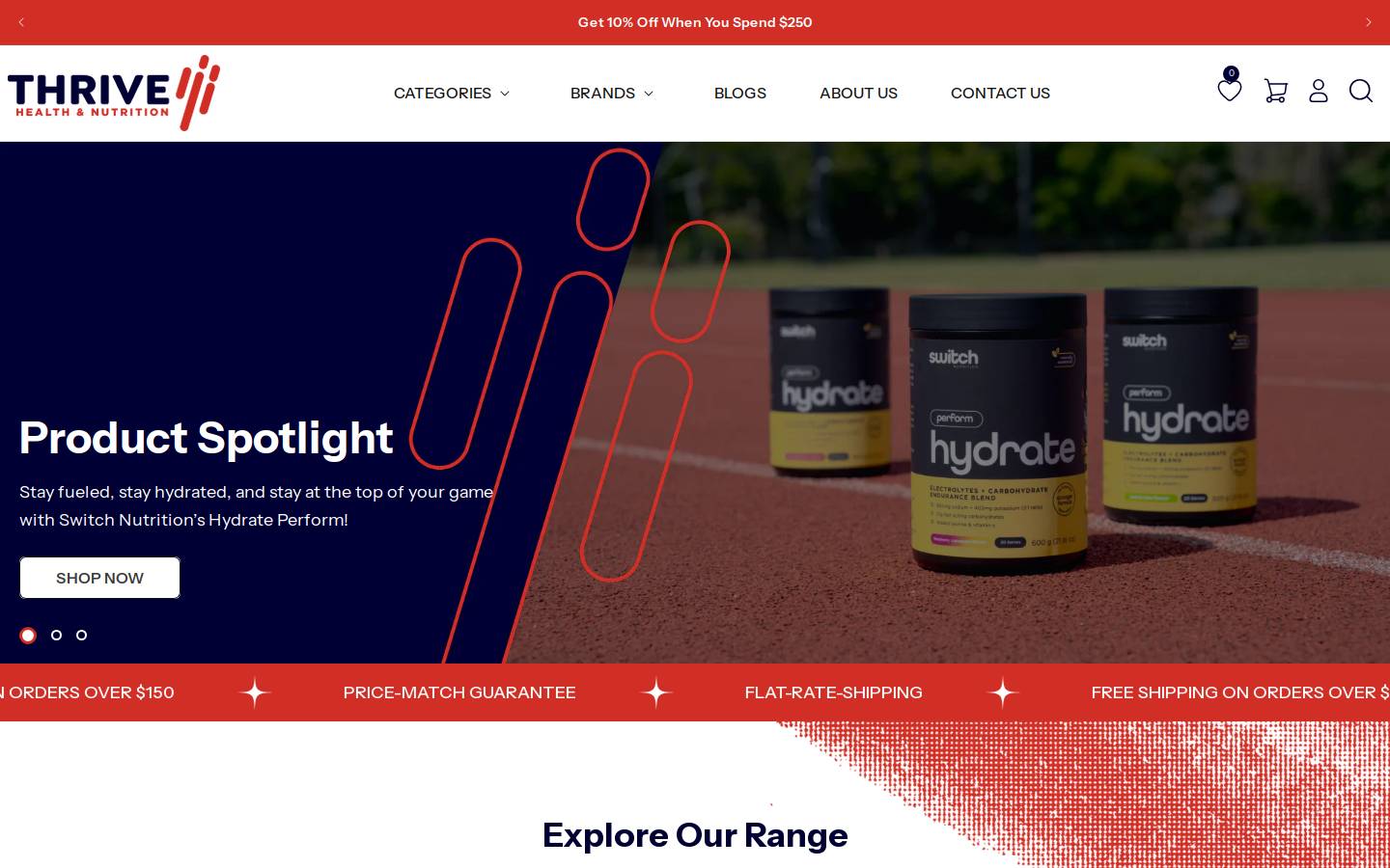 thrivehn.au homepage screenshot