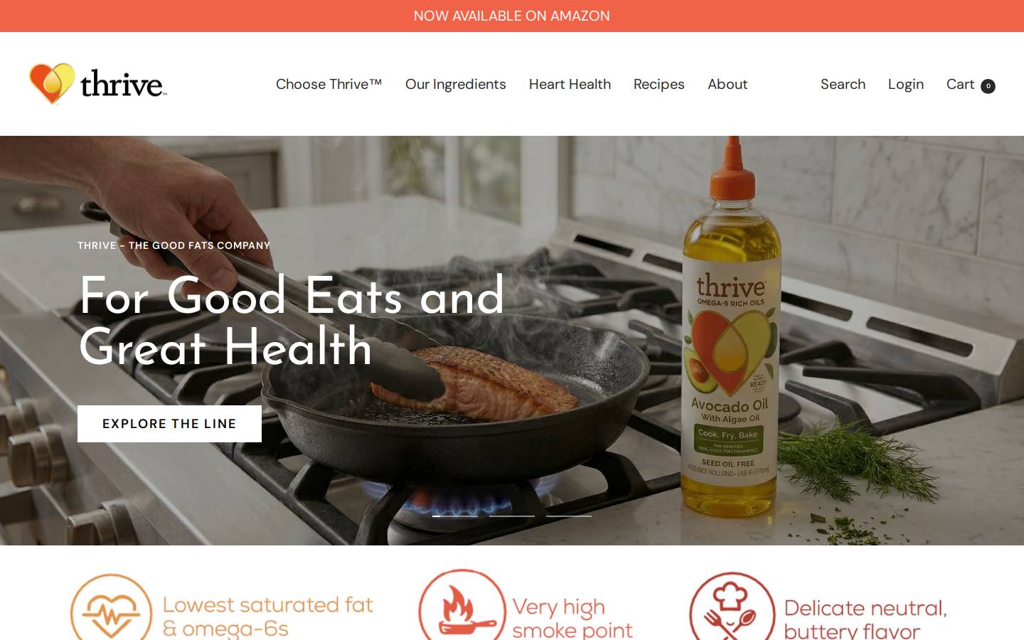 Thrive Life homepage screenshot