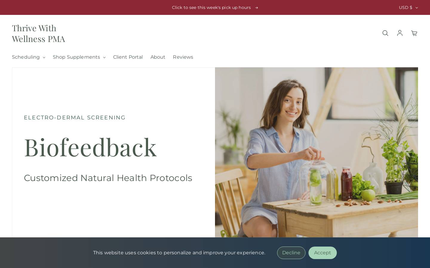 thrivewithwellness.us homepage screenshot