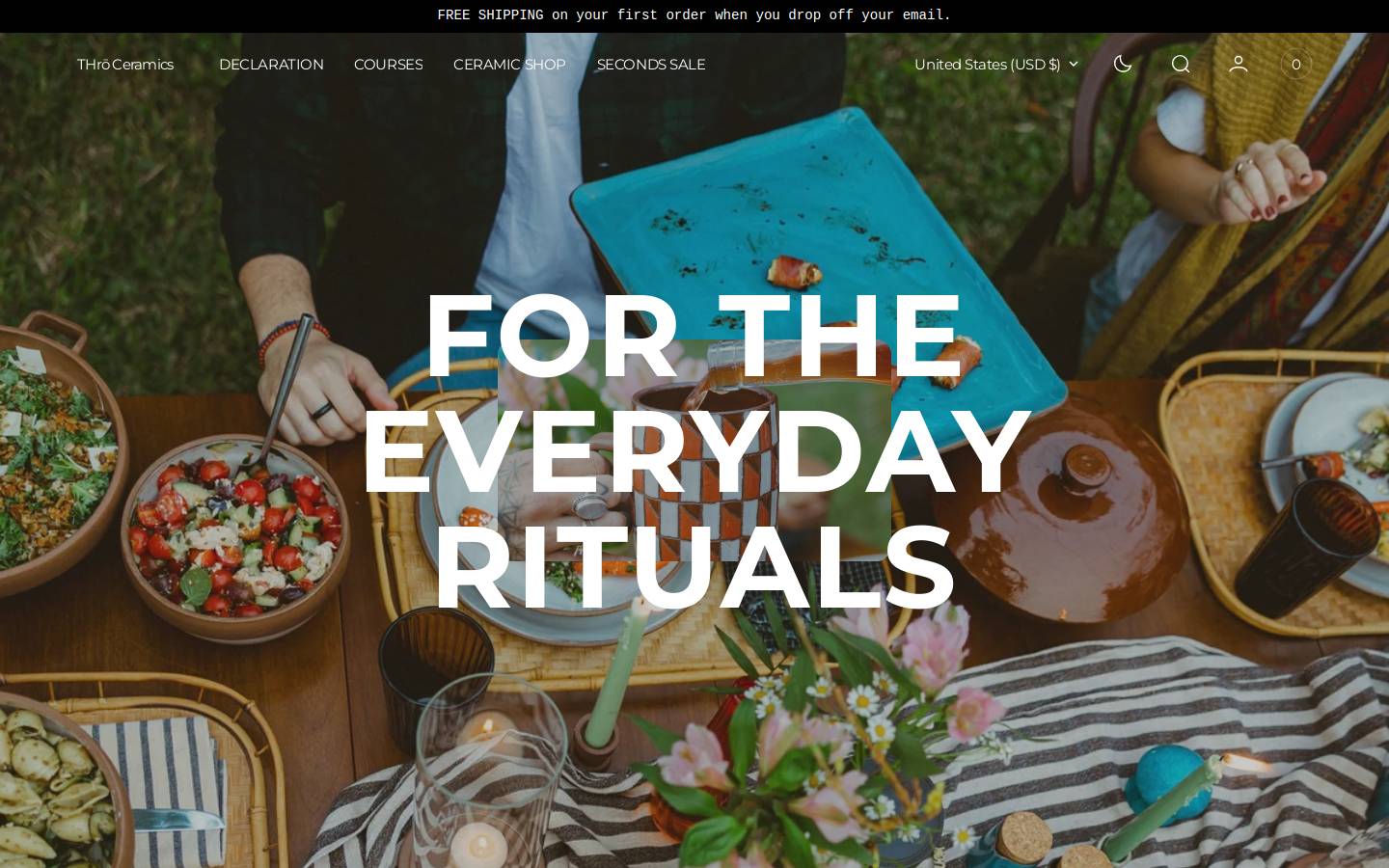 throceramics.com homepage screenshot