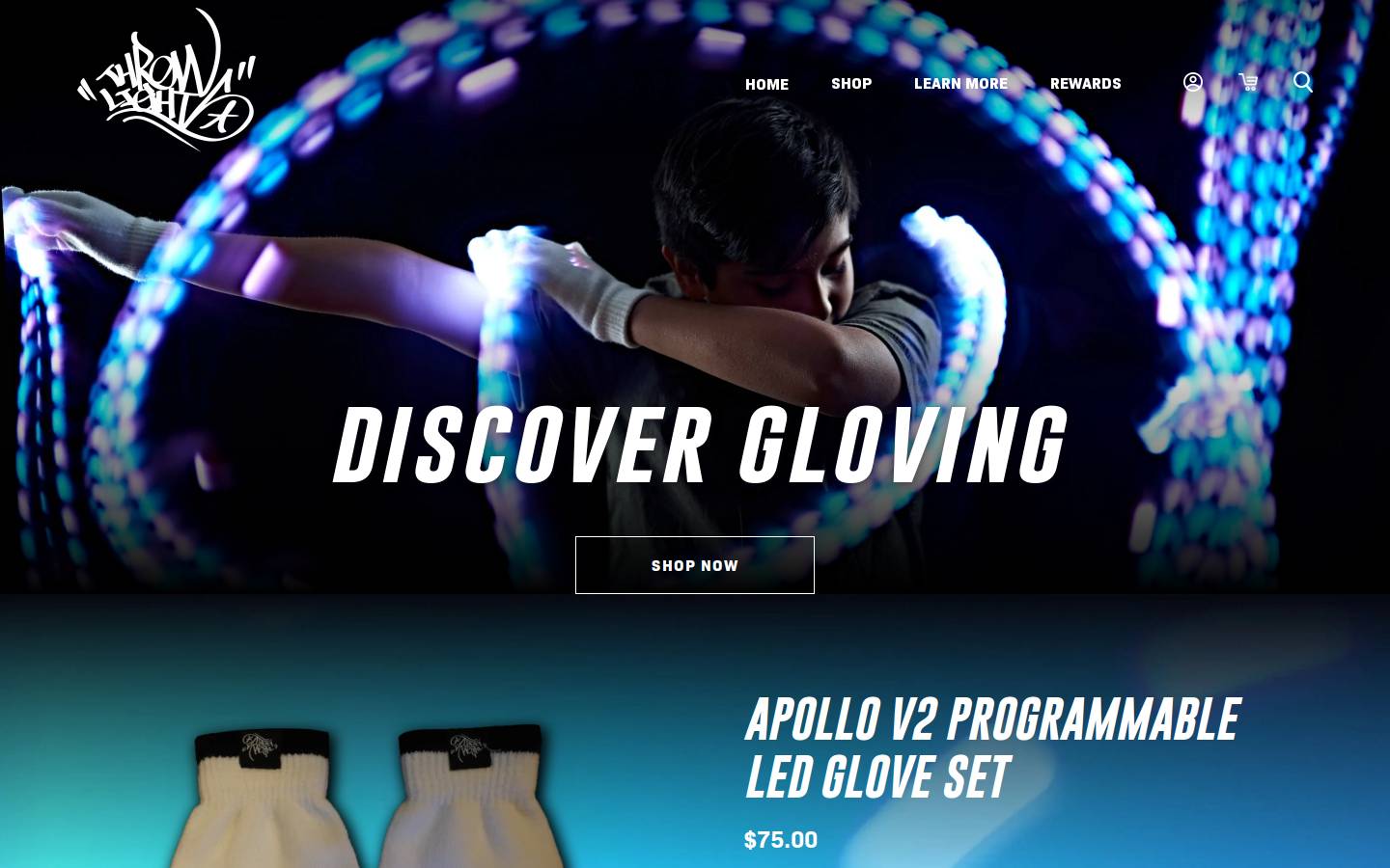 Throwlights homepage screenshot