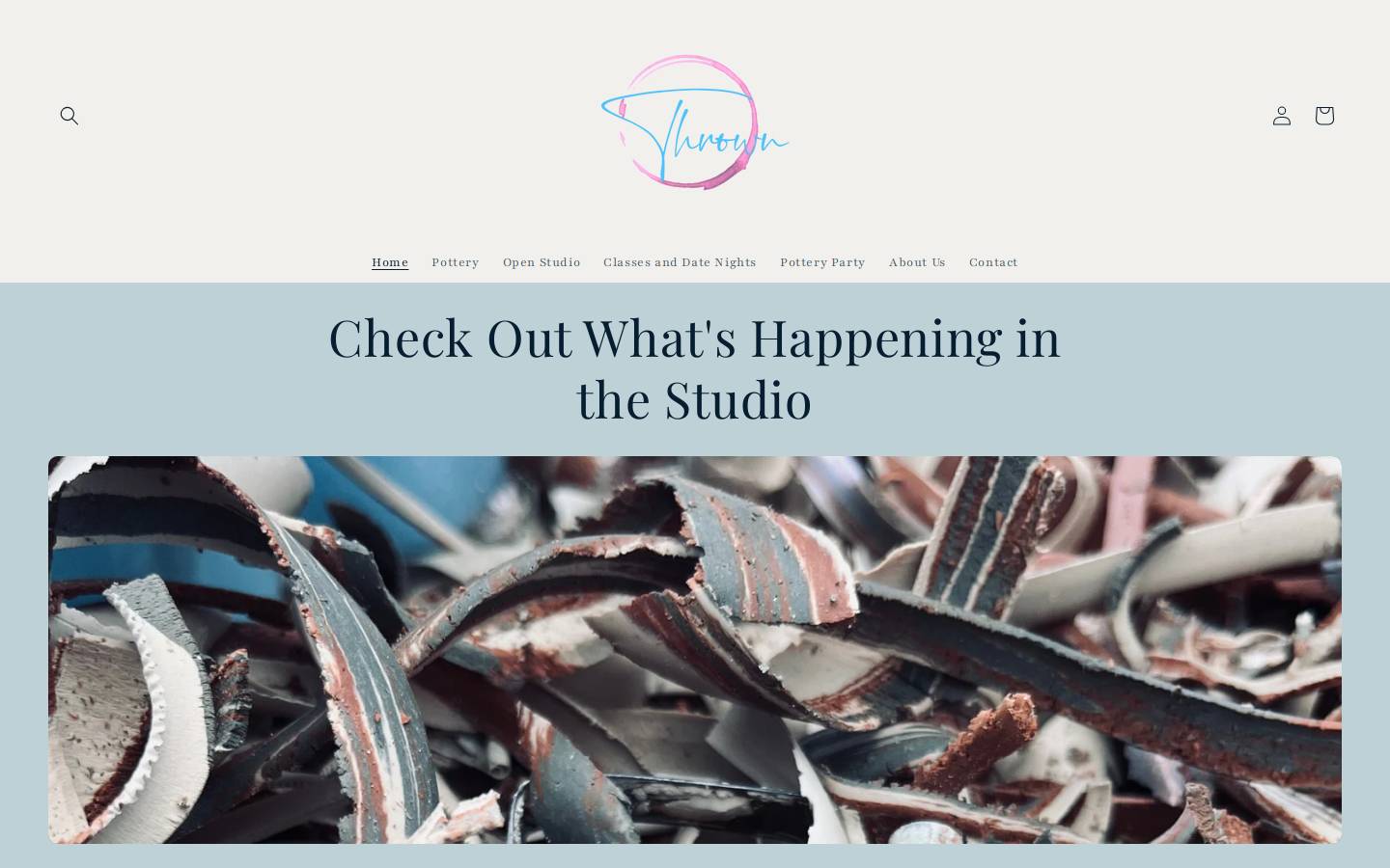 thrownstudio.com homepage screenshot
