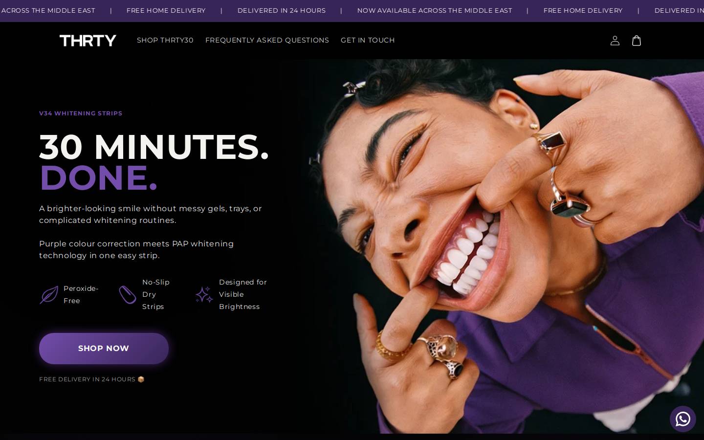 thrty.co homepage screenshot