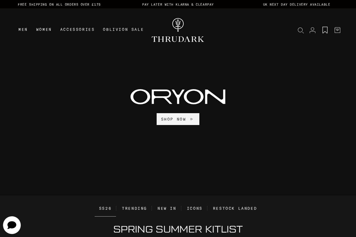 ThruDark homepage screenshot