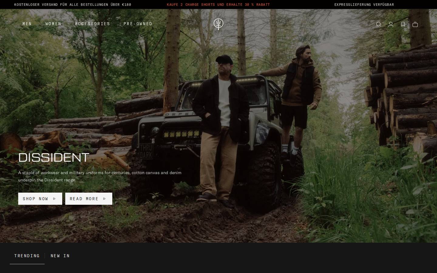 ThruDark homepage screenshot