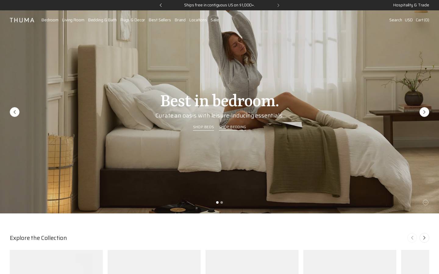 Thuma homepage screenshot