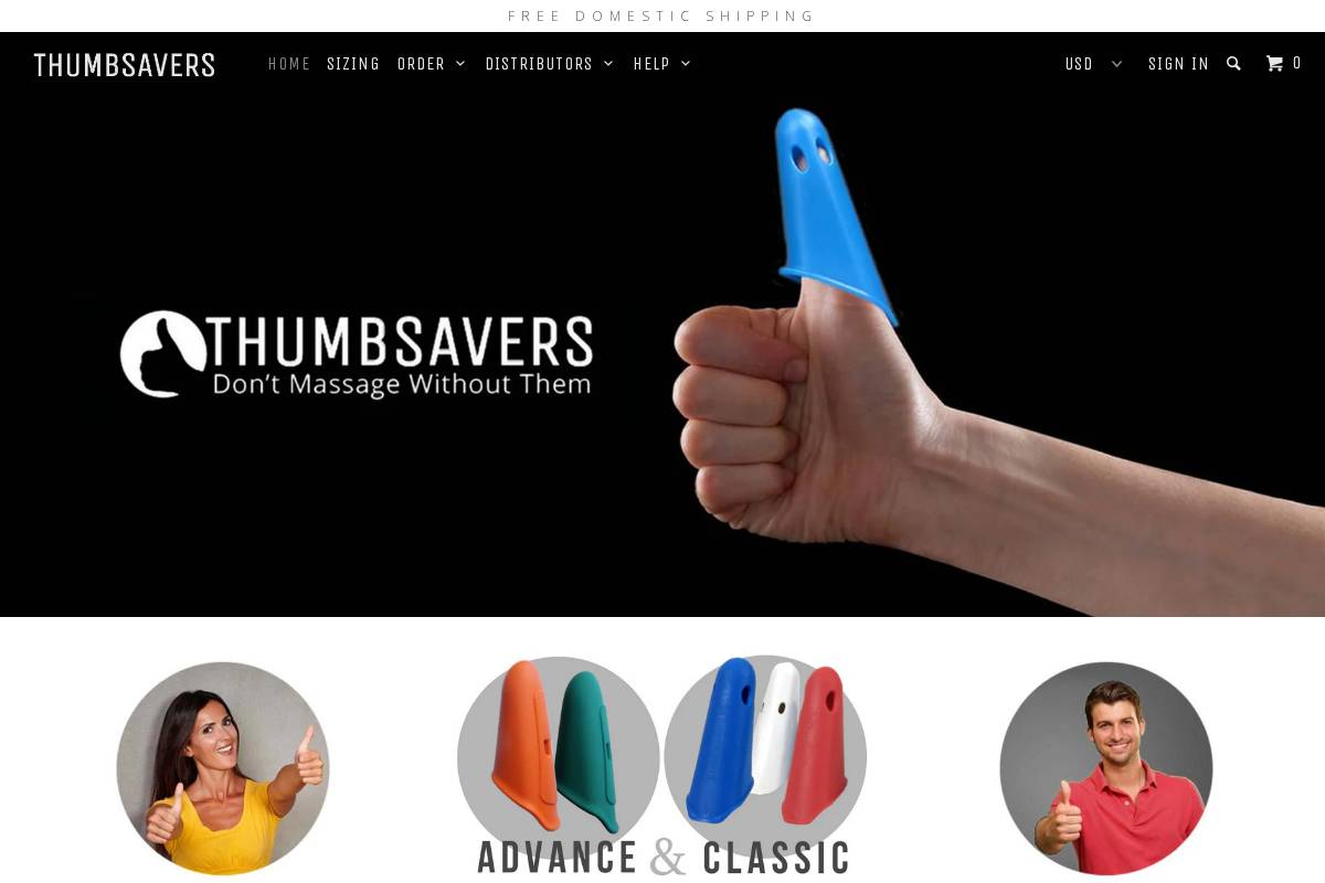 thumbsavers.com homepage screenshot