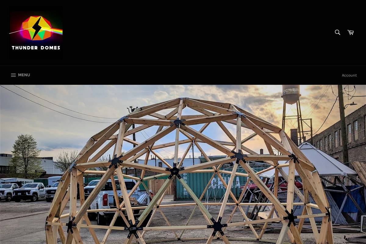 thunder-domes.com homepage screenshot