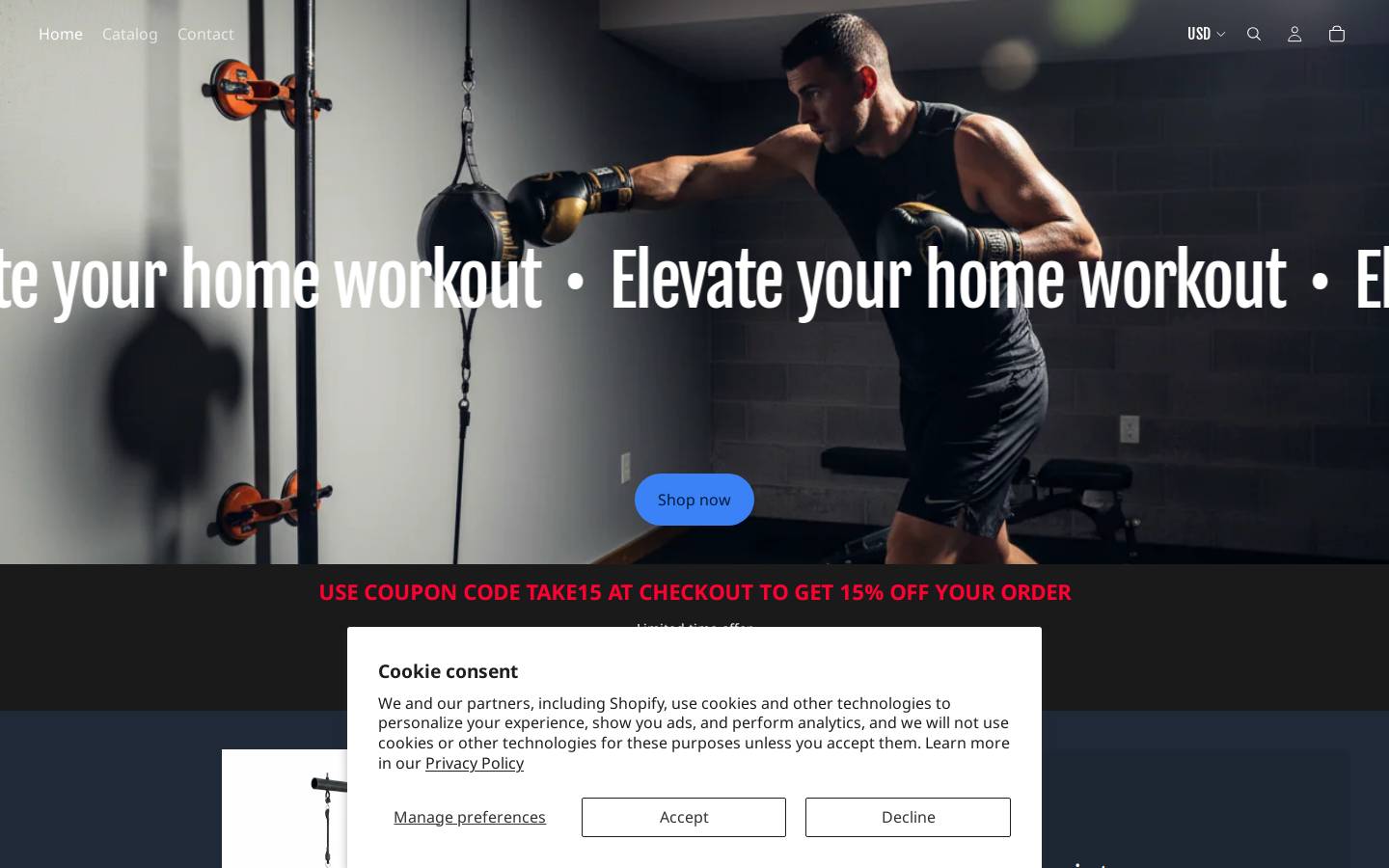 thunderboxfitness.com homepage screenshot