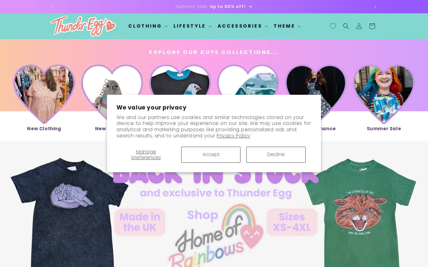 Thunder Egg homepage screenshot