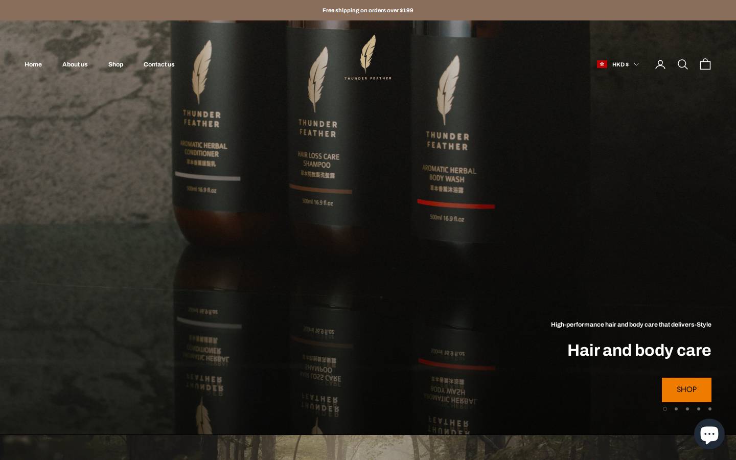 thunderfeather.com homepage screenshot