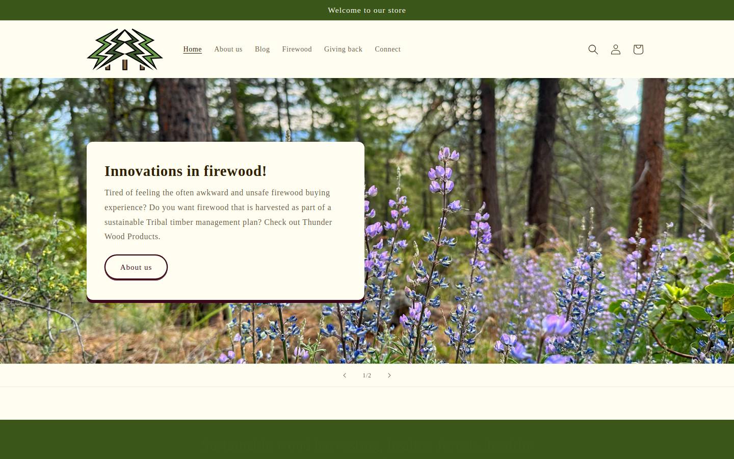 thunderwoodproducts.com homepage screenshot