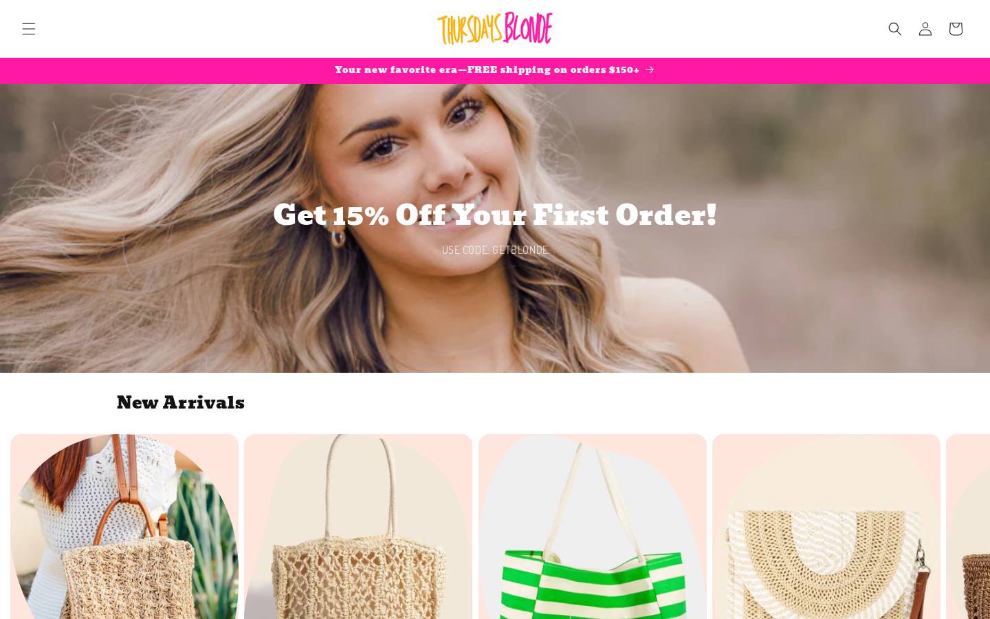 thursdaysblonde.com homepage screenshot