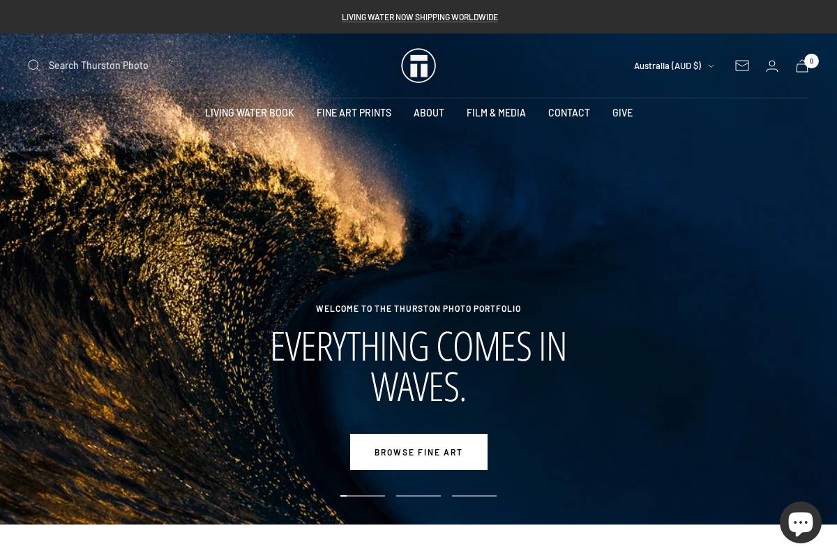 thurstonphoto.com homepage screenshot