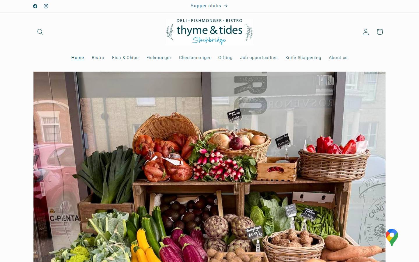 thymeandtidesdeli.co.uk homepage screenshot