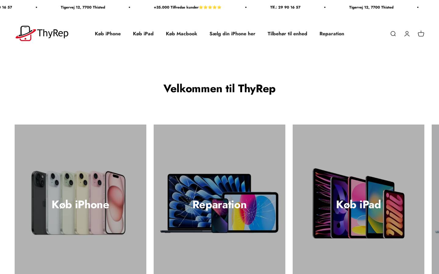 ThyRep.dk homepage screenshot