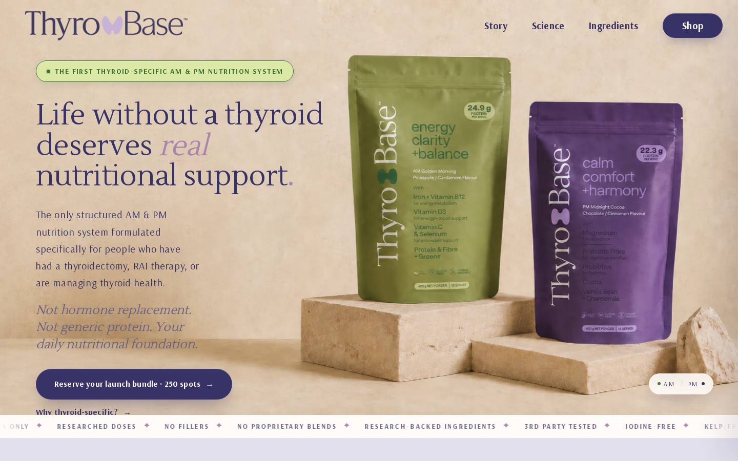 thyrobase.com homepage screenshot