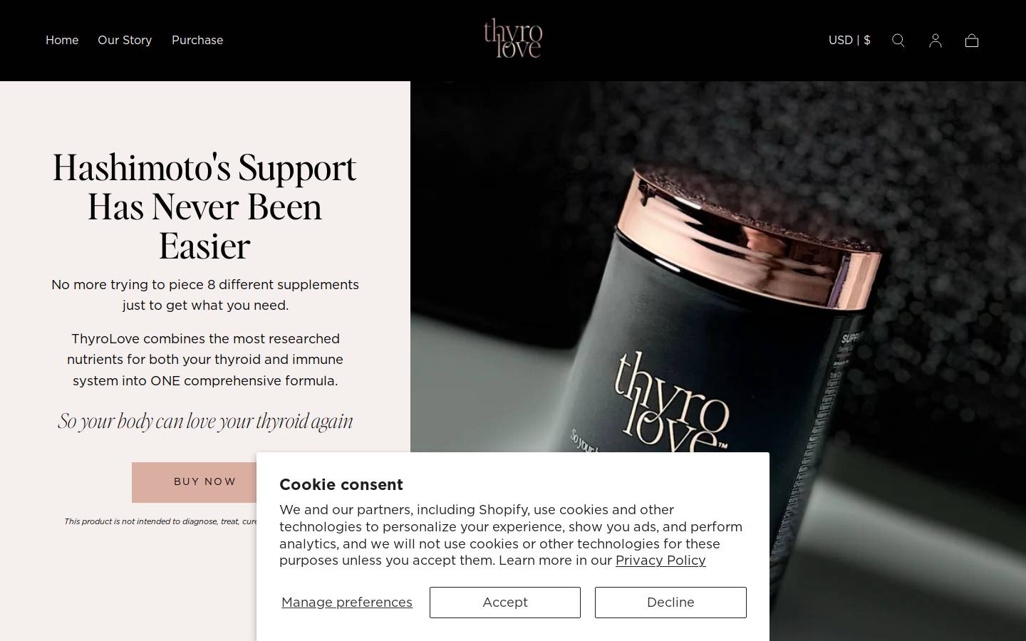 thyrolove.com homepage screenshot