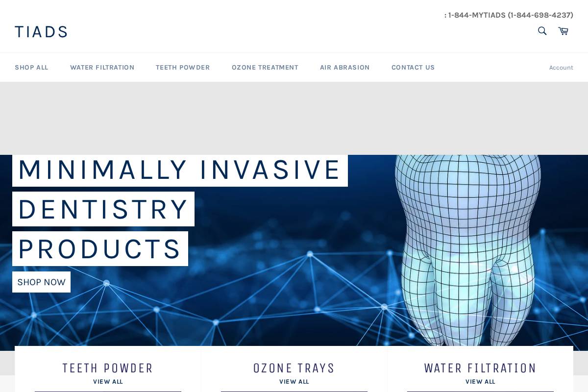 tiads.com homepage screenshot