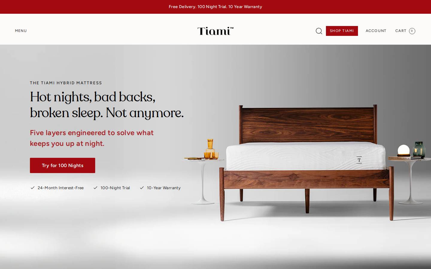 tiami.com homepage screenshot