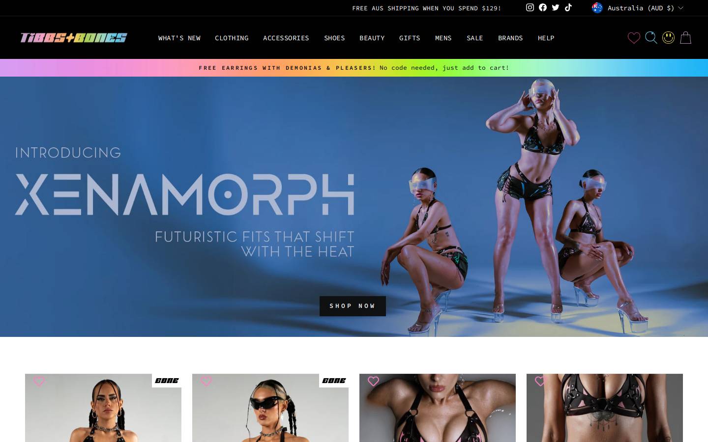 Tibbs & BONES homepage screenshot