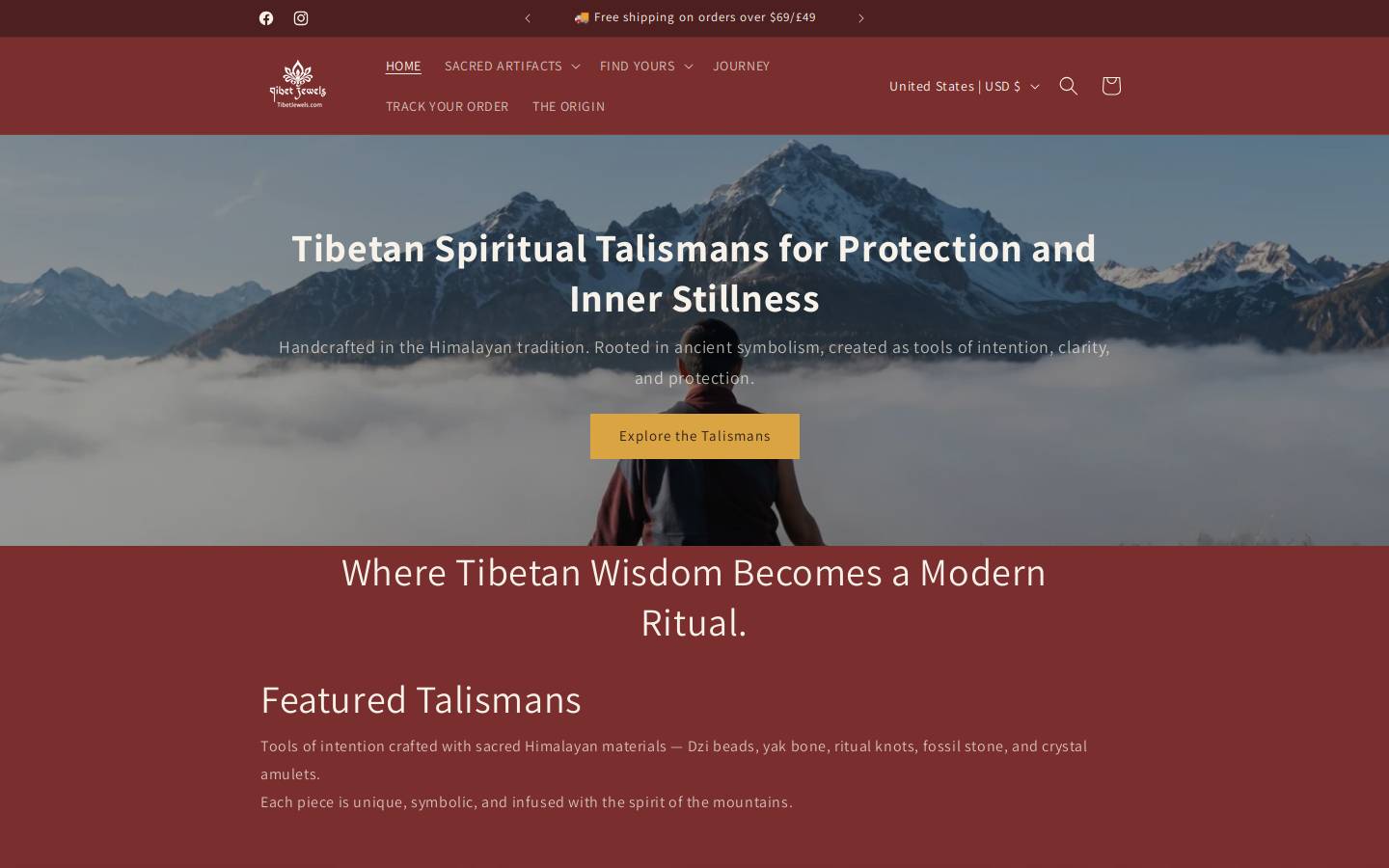 tibetan-jewellery.com homepage screenshot