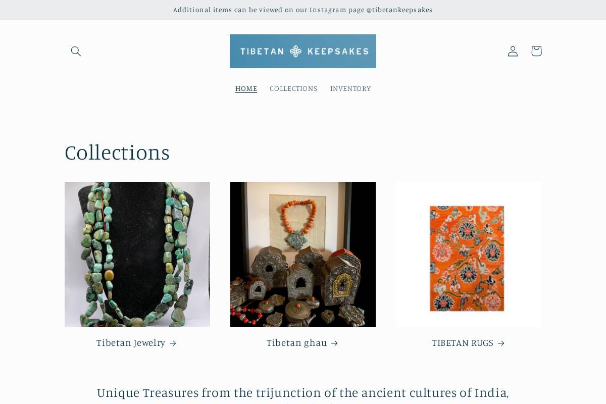 tibetankeepsakes.com homepage screenshot