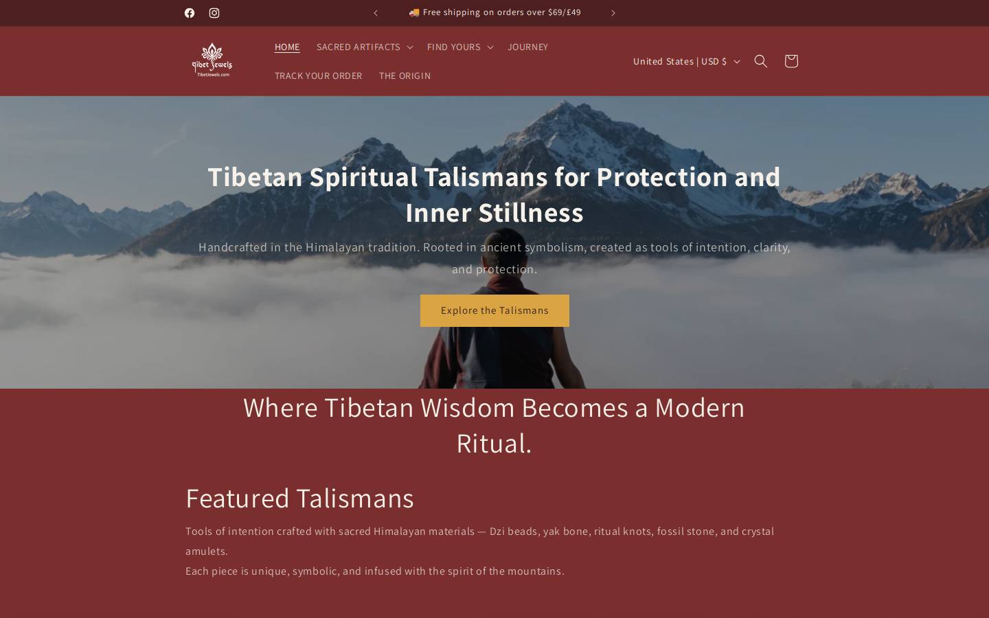 tibetjewellery.com homepage screenshot