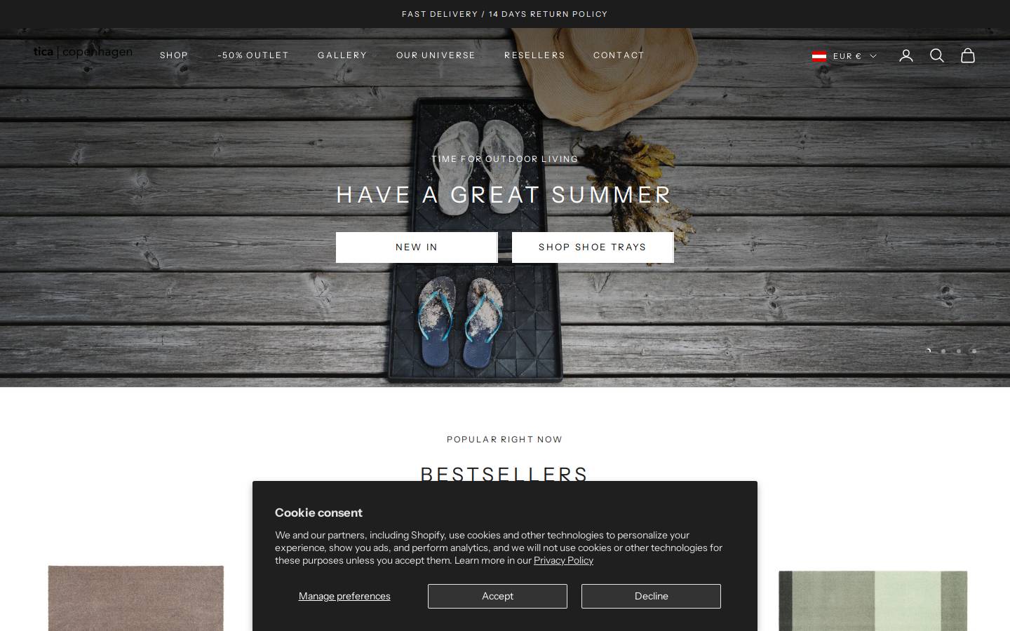 Tica Copenhagen homepage screenshot