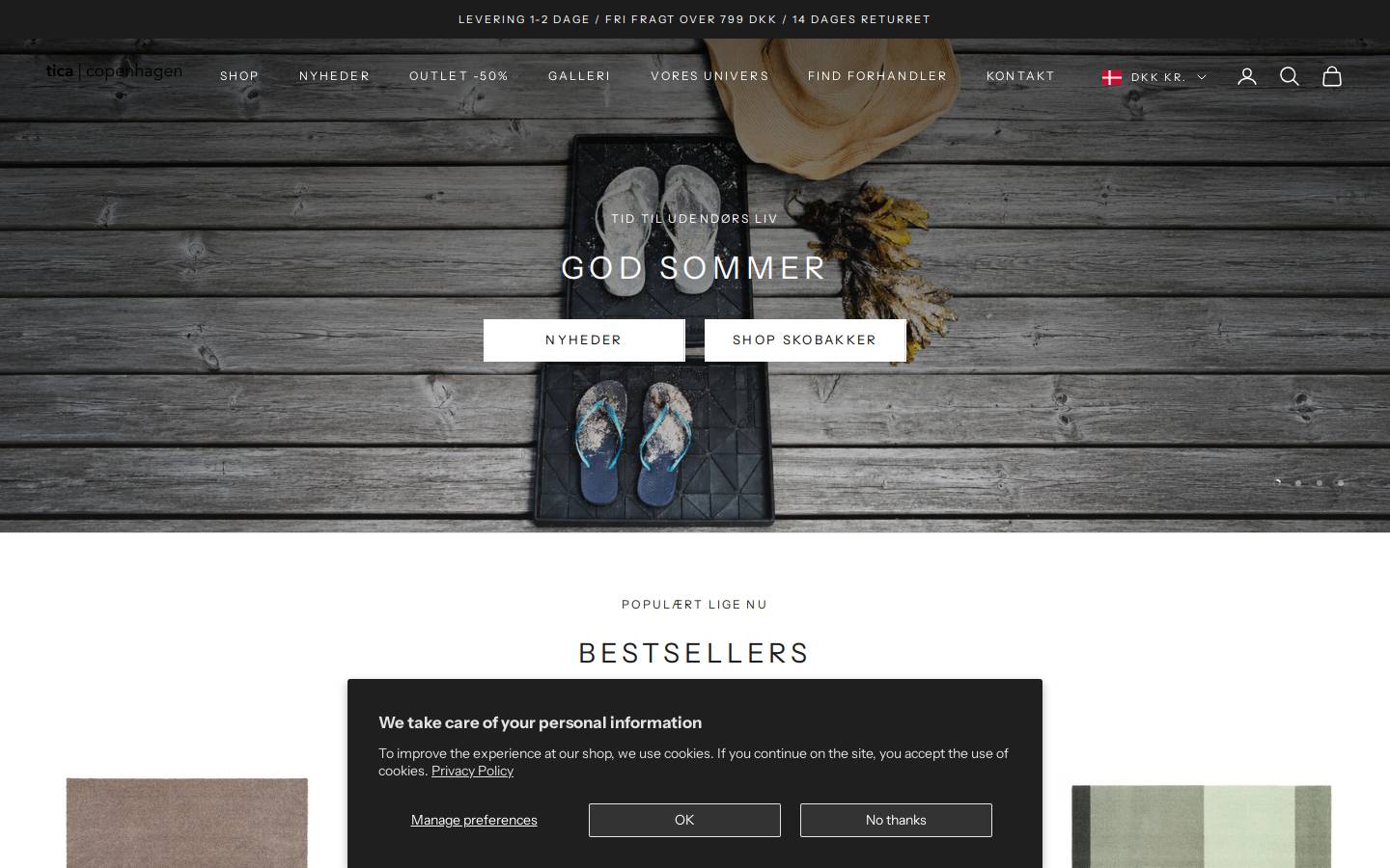 Tica Copenhagen homepage screenshot