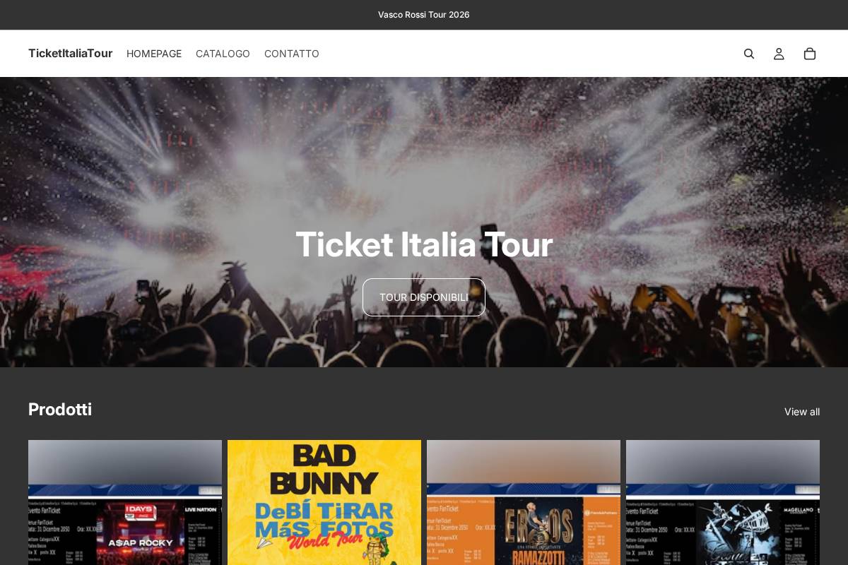 ticketitaliatour.com homepage screenshot