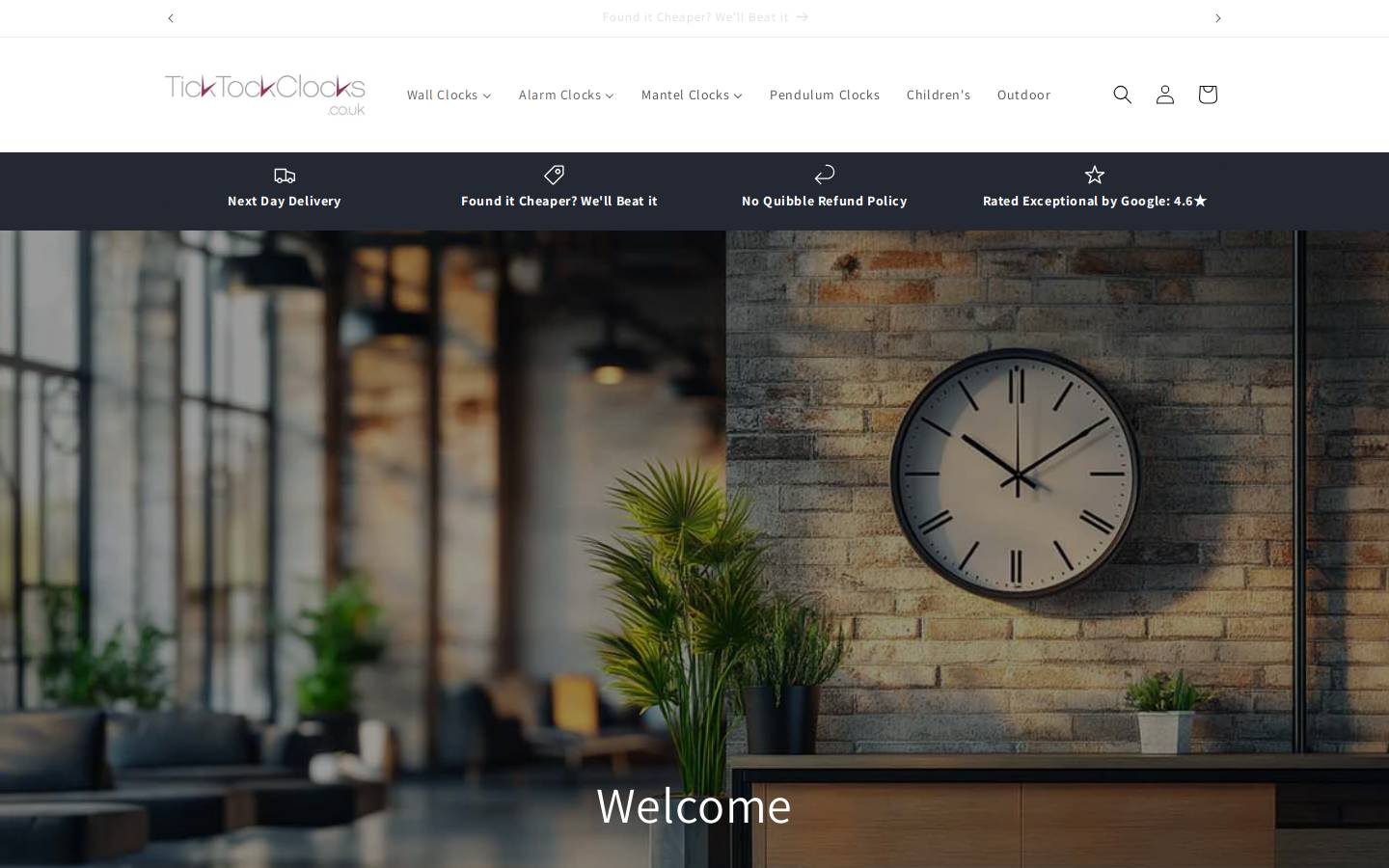 TickTockClocks homepage screenshot