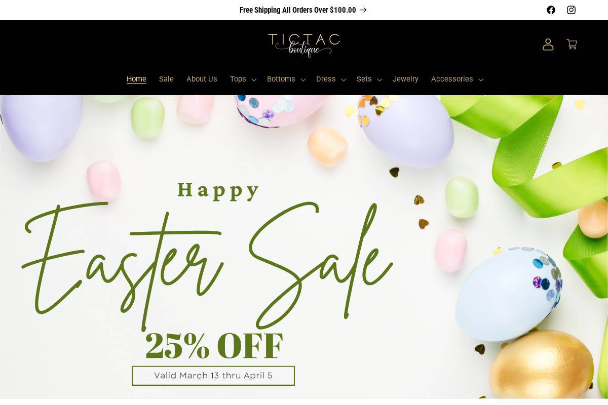 tictacboutique.com homepage screenshot