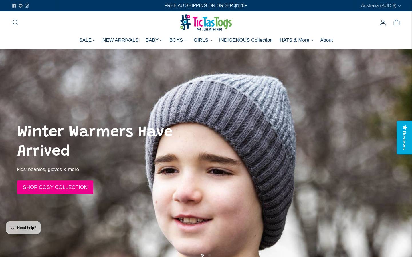 tictastogs.com.au homepage screenshot