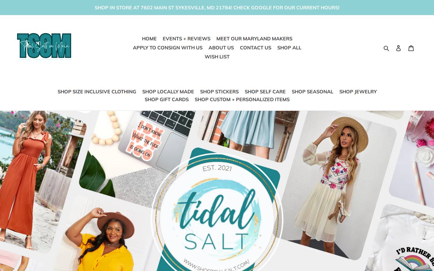tidalsaltjewelry.com homepage screenshot