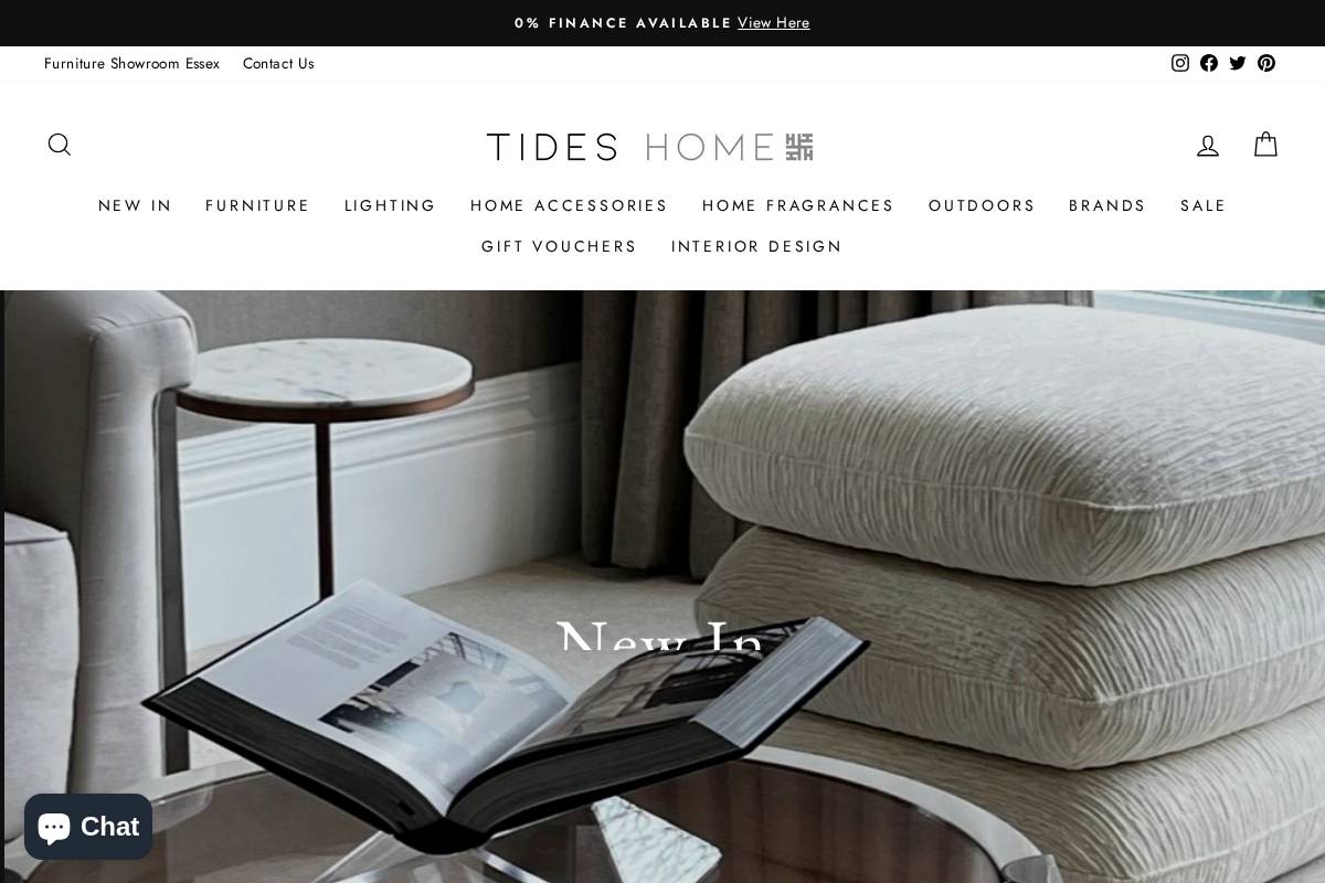 tideshomeandgarden.co.uk homepage screenshot