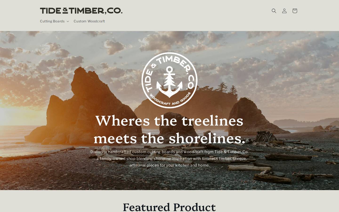 tidetimber.com homepage screenshot