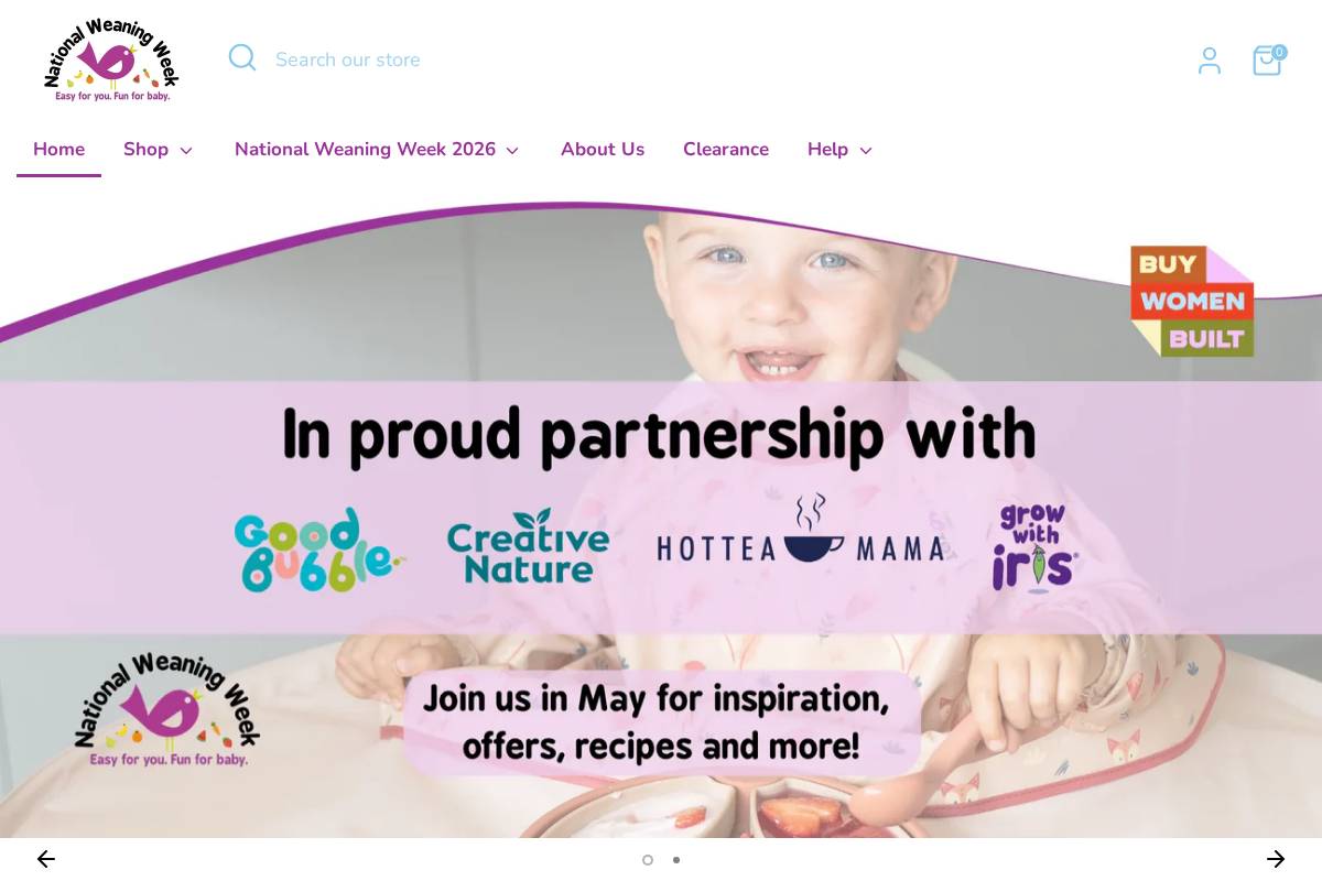 Tidy Tot homepage screenshot