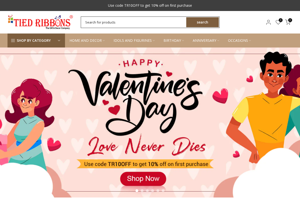 Tiedribbons homepage screenshot