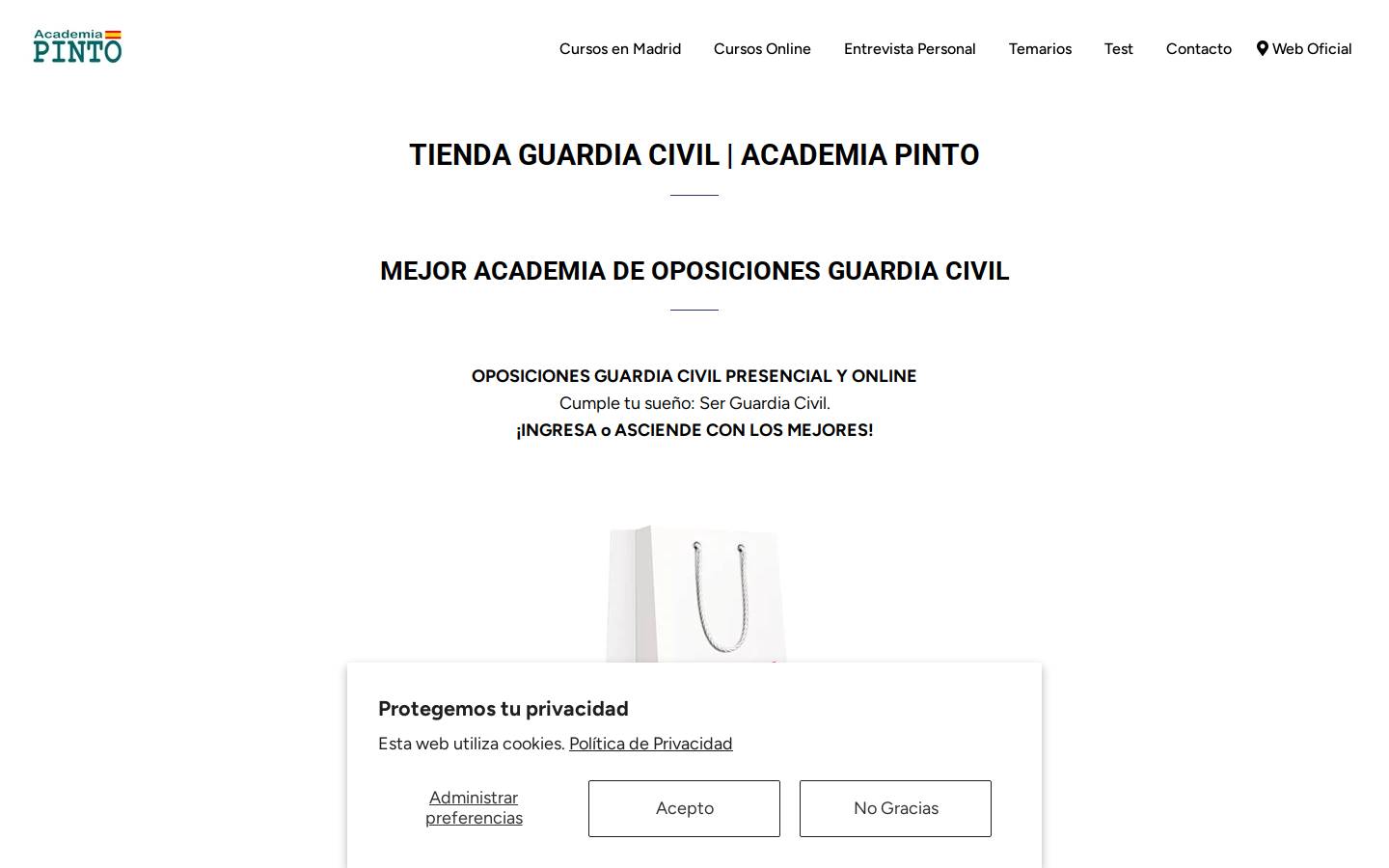 tienda-guardiacivil.es homepage screenshot