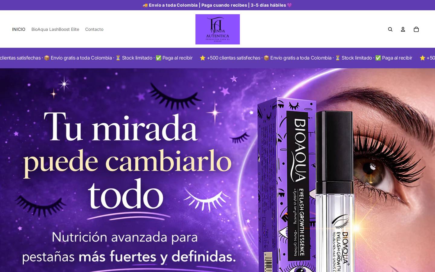 tiendaautentica.com homepage screenshot