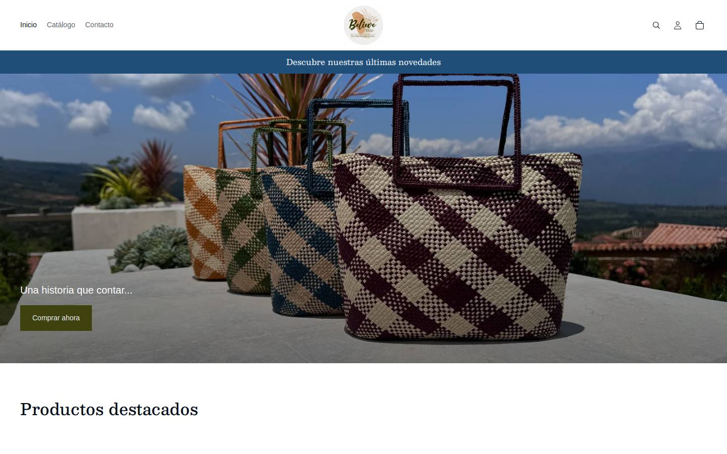 tiendabelieve.com homepage screenshot