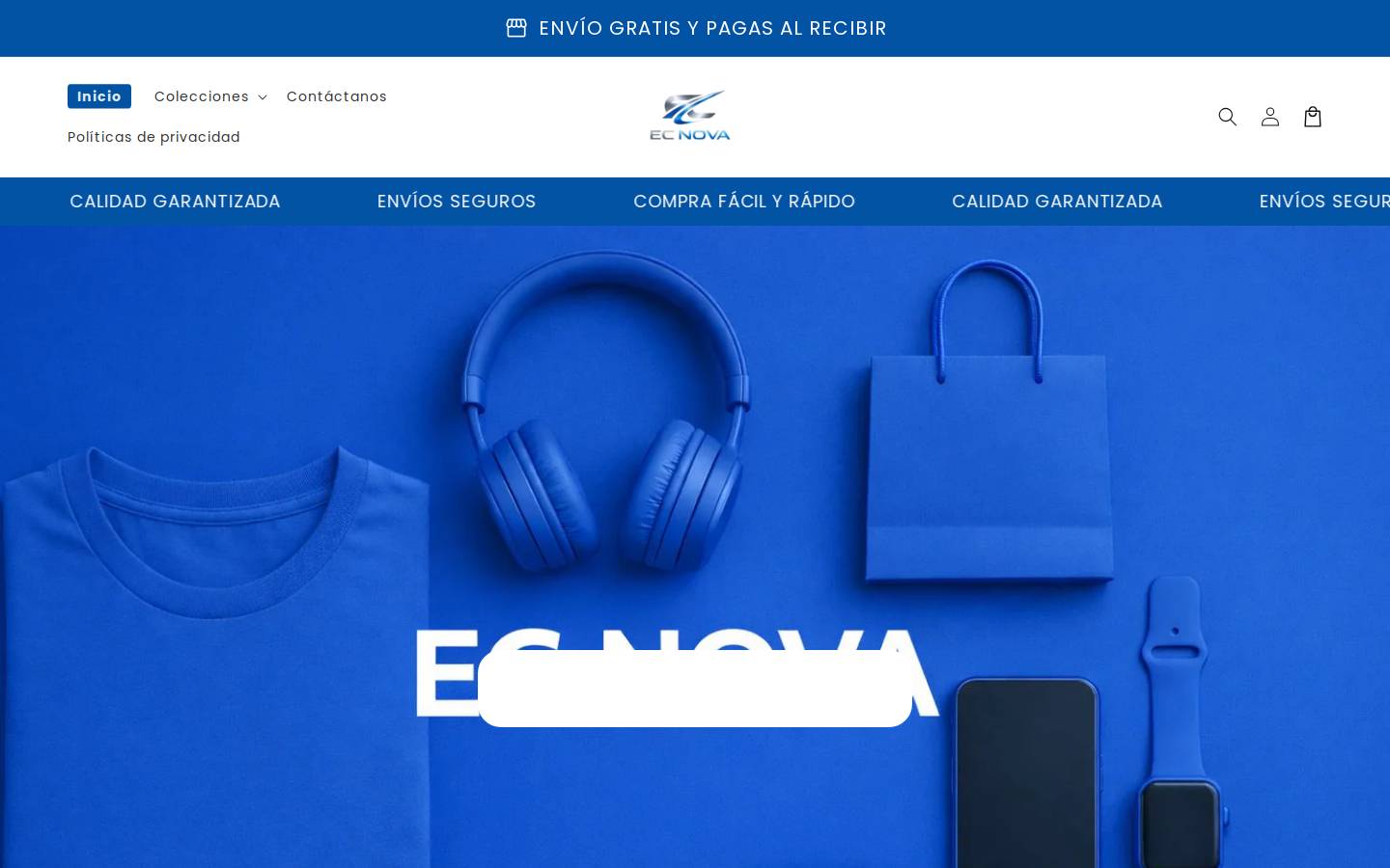 tiendaecnova.com homepage screenshot