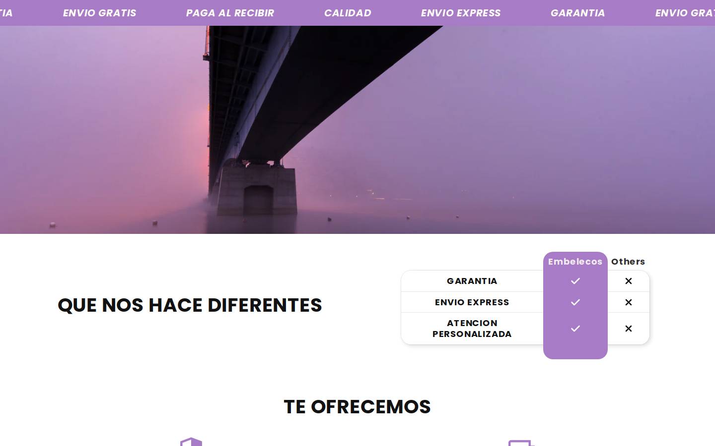 tiendaembelecos.com homepage screenshot