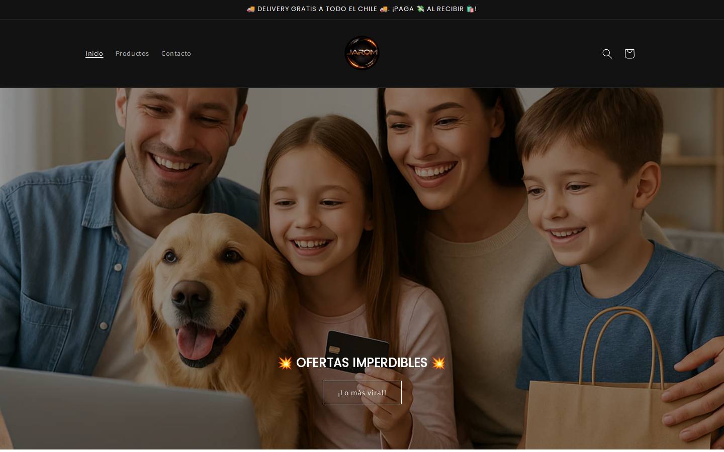 tiendajarom.com homepage screenshot