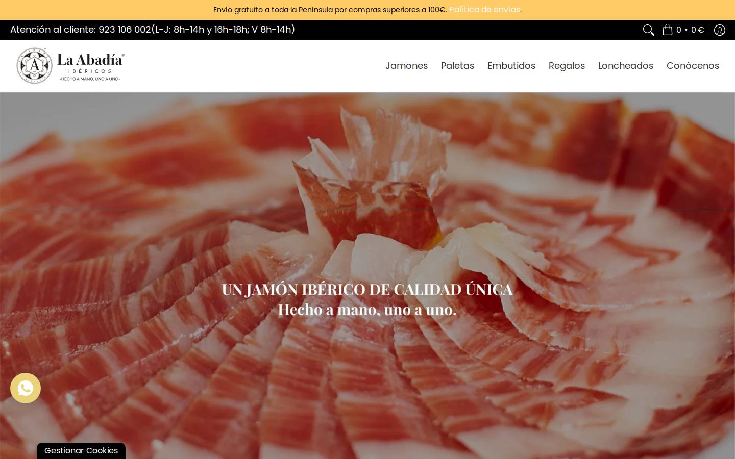 tiendalaabadiaibericos.com homepage screenshot
