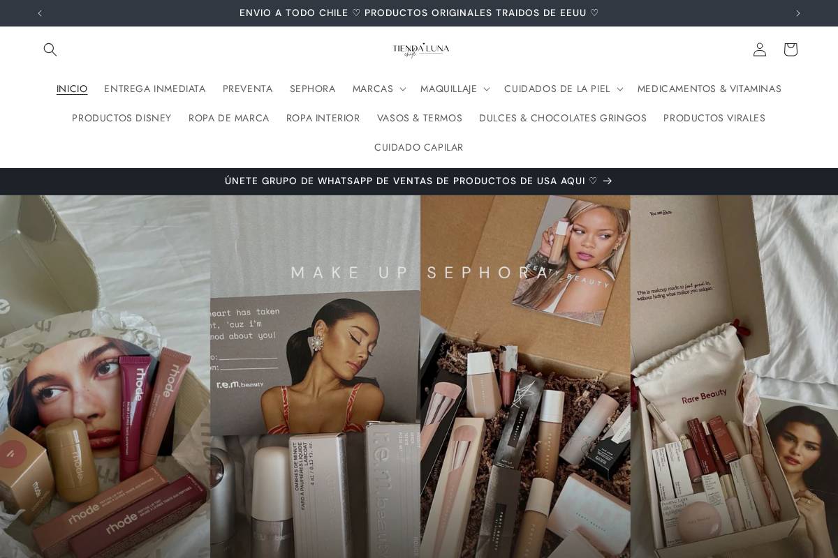 tiendalunacl.com homepage screenshot