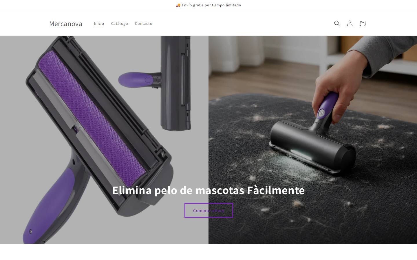 tiendamercanova.com homepage screenshot