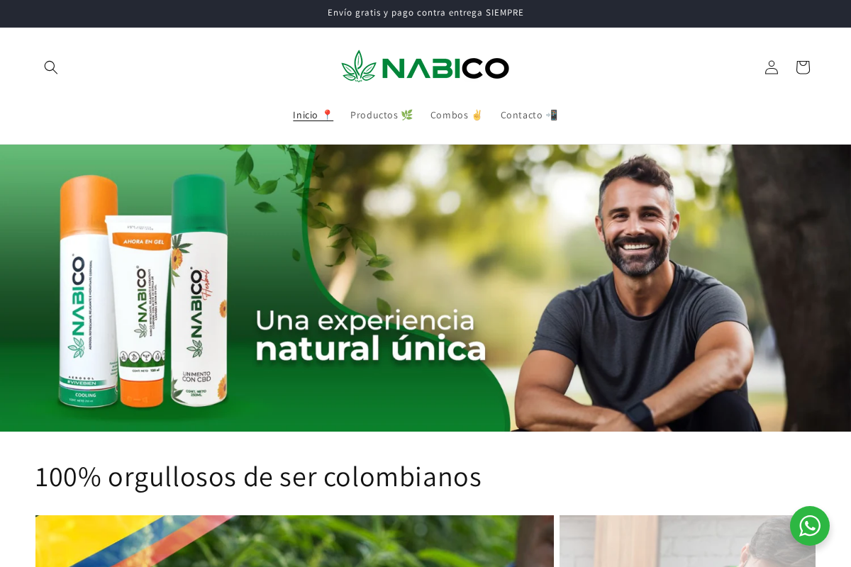 Tienda Nabico Colombia homepage screenshot